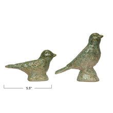 Load image into Gallery viewer, Set/2 Green Glazed Bird