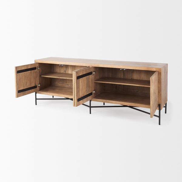 4-door Wood/Metal Cabinet