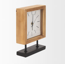 Load image into Gallery viewer, Square Wood Table Clock