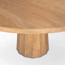 Load image into Gallery viewer, 60" Wood Round Pedestal Dining Table