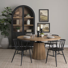 Load image into Gallery viewer, 60" Wood Round Pedestal Dining Table