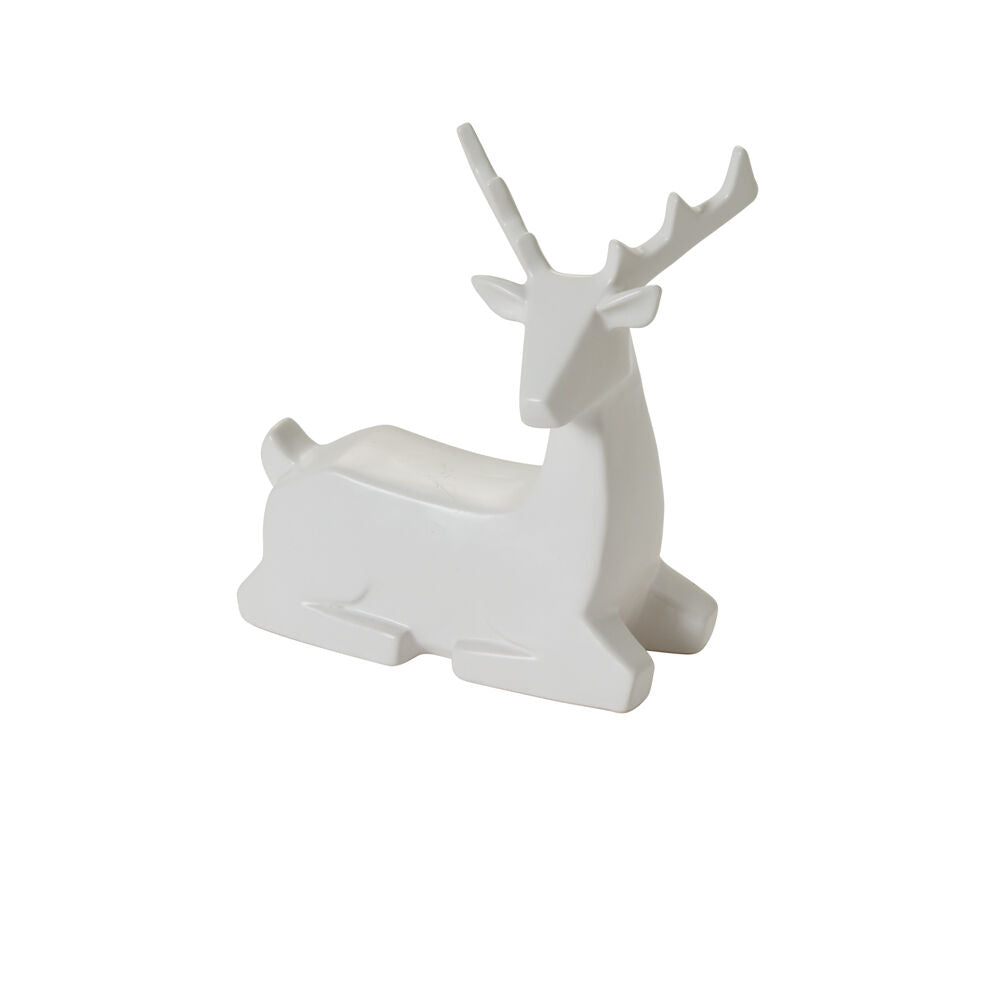 White Ceramic Deer