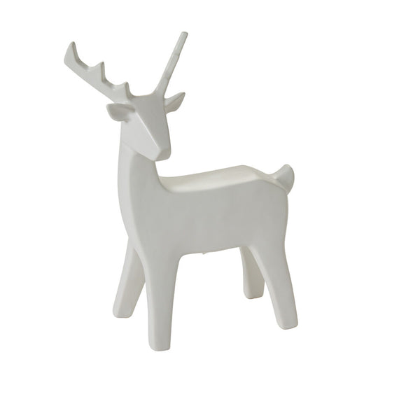 White Ceramic Deer