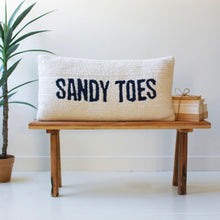 Load image into Gallery viewer, Sandy Toes Hand-Hooked Pillow