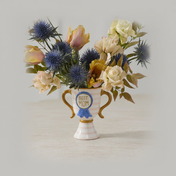 Best Mom Striped  Vase