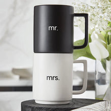 Load image into Gallery viewer, Mr. &amp; Mrs. Stackable Mugs
