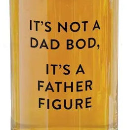 Father Figure Beer Can Glass
