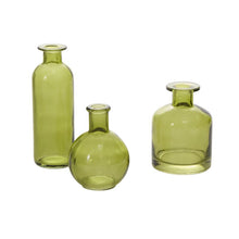 Load image into Gallery viewer, Green Glass Budvase, 3 Styles