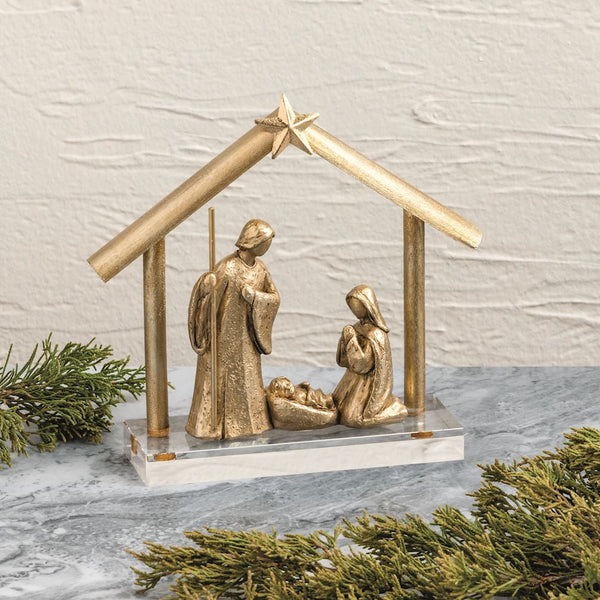 Gold Nativity Display