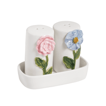 Load image into Gallery viewer, Stoneware Flower S + P Set
