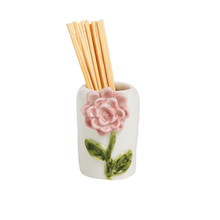 Load image into Gallery viewer, Stoneware Flower Toothpick Set