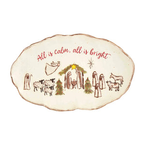 Farm Nativity Platter