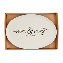 Load image into Gallery viewer, Mr &amp; Mrs Est 2026 Platter