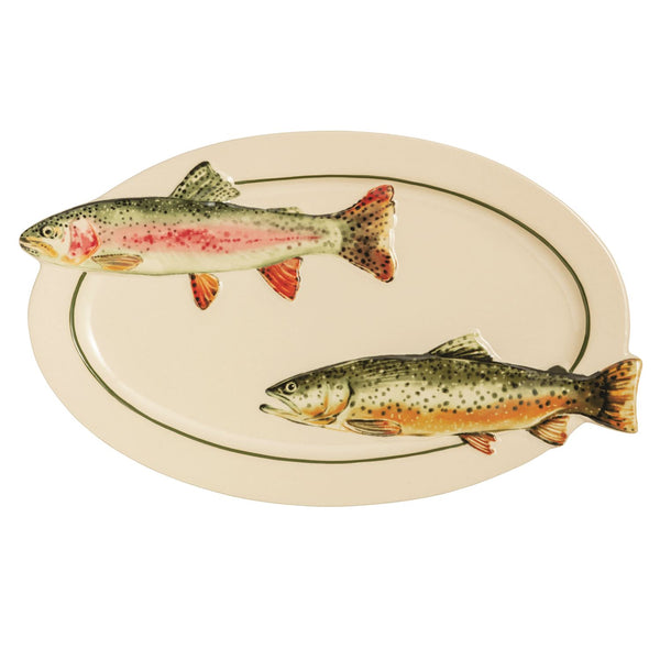 Rainbow & Brook Trout Serving Dish