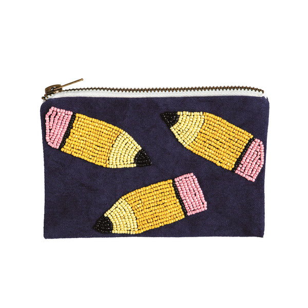 School Beaded Pouch