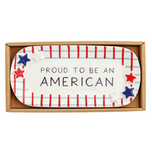 Load image into Gallery viewer, Patriotic Serving Platter w/ Quote