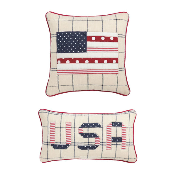 America Quilted Pillow