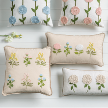 Load image into Gallery viewer, Embroidered Floral Pillow