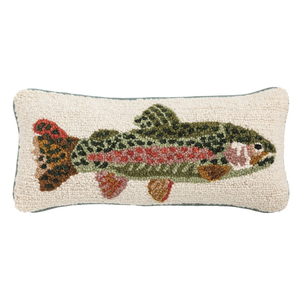 Wool Pillow w/ Rainbow Trout