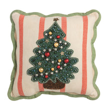 Load image into Gallery viewer, Christmas Scalloped Mini Pillow
