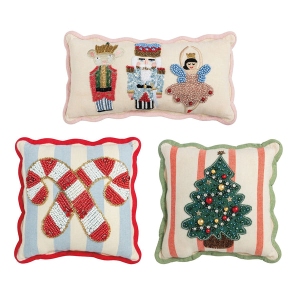 Christmas Scalloped Mini Pillow