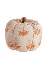 Load image into Gallery viewer, Block Print Stuffed Pumpkin