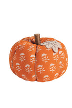 Load image into Gallery viewer, Block Print Stuffed Pumpkin
