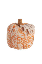 Load image into Gallery viewer, Block Print Stuffed Pumpkin