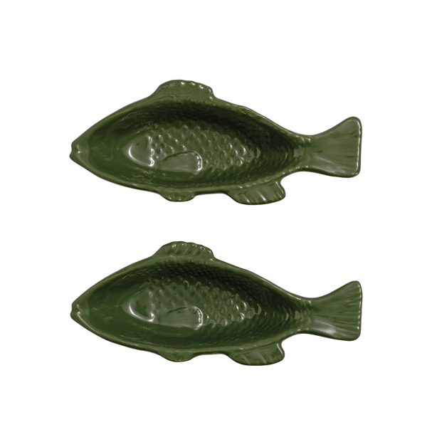 Set/2 Fish-Shaped Bowls, 2 Colors
