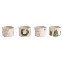 Load image into Gallery viewer, White Christmas Tidbit Dishes