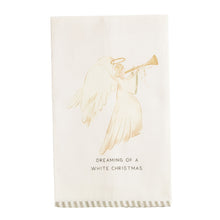 Load image into Gallery viewer, White Christmas Stripe Hem Towel