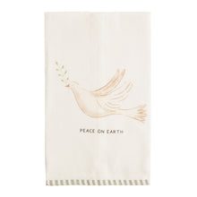 Load image into Gallery viewer, White Christmas Stripe Hem Towel