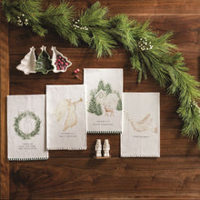 Load image into Gallery viewer, White Christmas Stripe Hem Towel