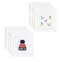 Load image into Gallery viewer, Embroidered Ski Fabric Cocktail Napkin