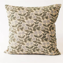 Load image into Gallery viewer, 18" Floral Reversible Throw Pillow