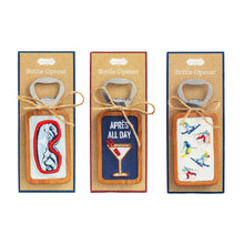 Load image into Gallery viewer, Ski Needlepoint Bottle Opener