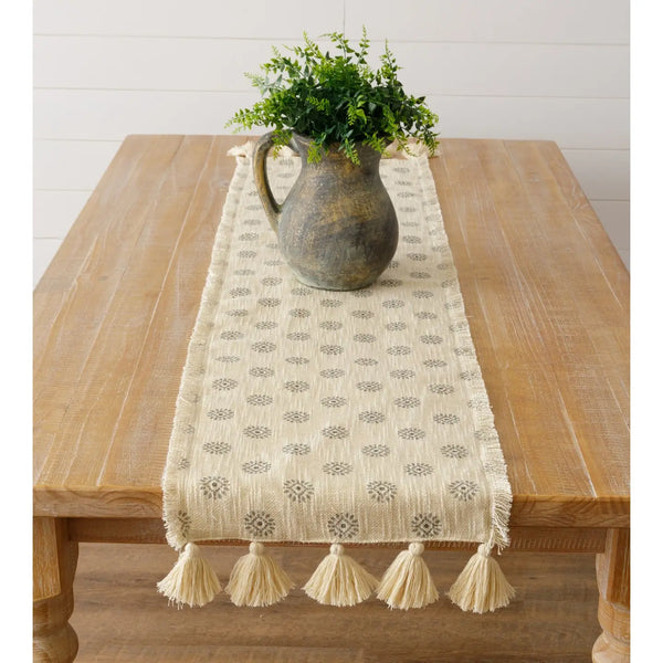 Medallion Runner with Tassels