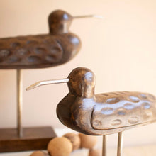 Load image into Gallery viewer, Carved Wooden Shorebird on Stand