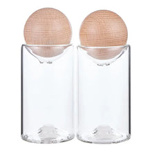 Load image into Gallery viewer, Glass S+P Shakers w/ Wood Ball