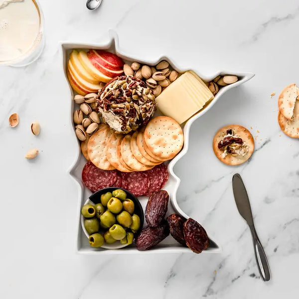MN White Ceramic Dish