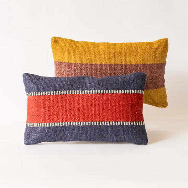 Striped Jute Lumbar Pillow
