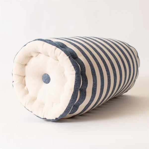 Blue Stripe Bolster Pillow
