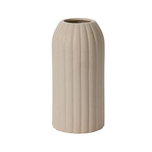 Load image into Gallery viewer, White Ribbed Tube Vase