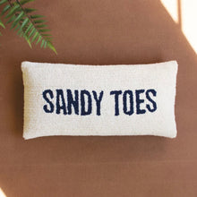 Load image into Gallery viewer, Sandy Toes Hand-Hooked Pillow