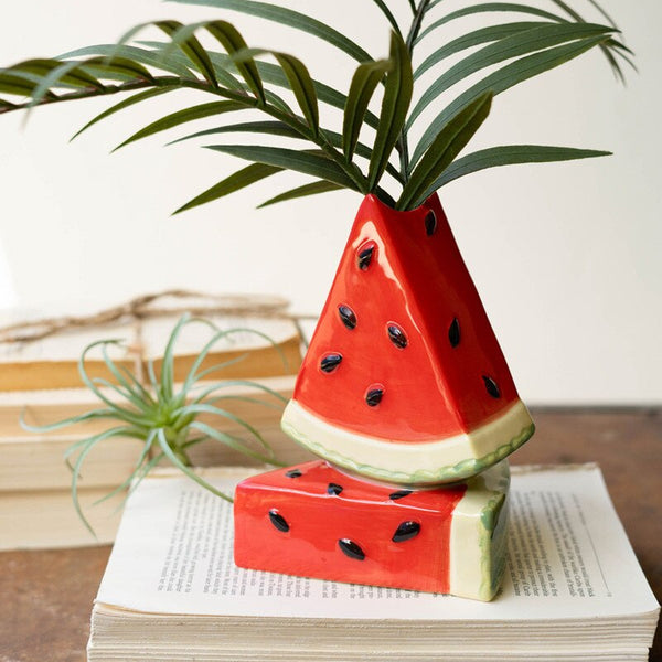 Ceramic Watermelon Bud Vase