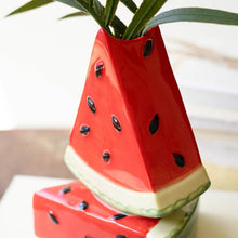 Load image into Gallery viewer, Ceramic Watermelon Bud Vase