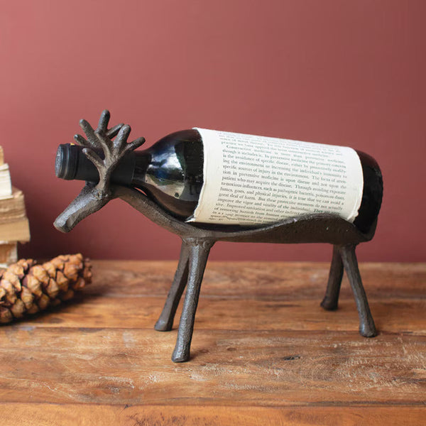 Cast Iron Deer Bottle Holder