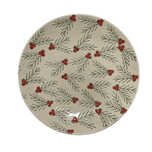 Load image into Gallery viewer, Hand Painted Floral Holly Plate