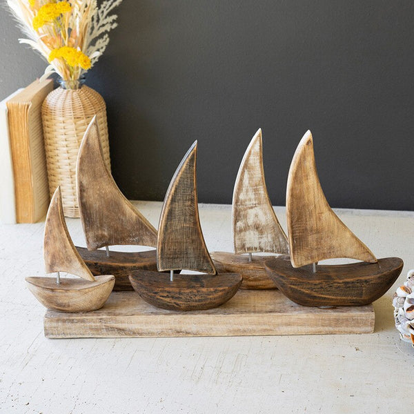 Five Sailboats On Base