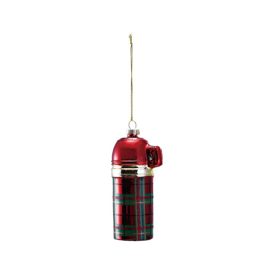 Glass Thermos Ornament